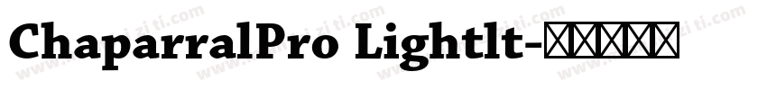 ChaparralPro Lightlt字体转换